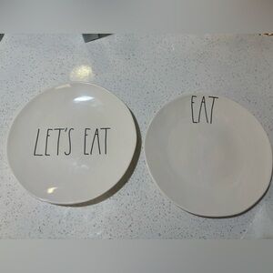 Rae Dunn Set of 2 Dinner Plates